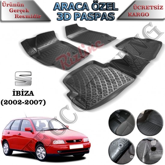 Rizline Seat Ibiza 2002-2007 3D Havuzlu Paspas