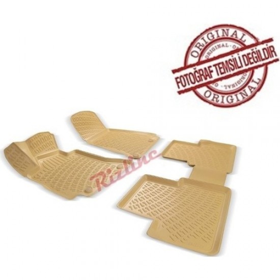 Rizline Seat Toledo 2005-2012 3D Havuzlu Bej Paspas