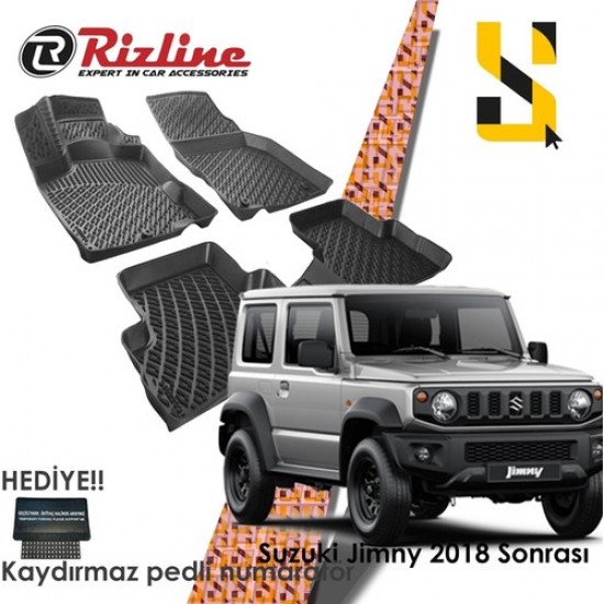 Rizline Us Rizline Suzuki Jimny 2018 Sonrası 3D Havuzlu Paspas