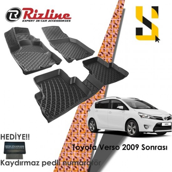 Rizline Us Rizline Toyota Verso 2009 Sonrası 3D Havuzlu Paspas