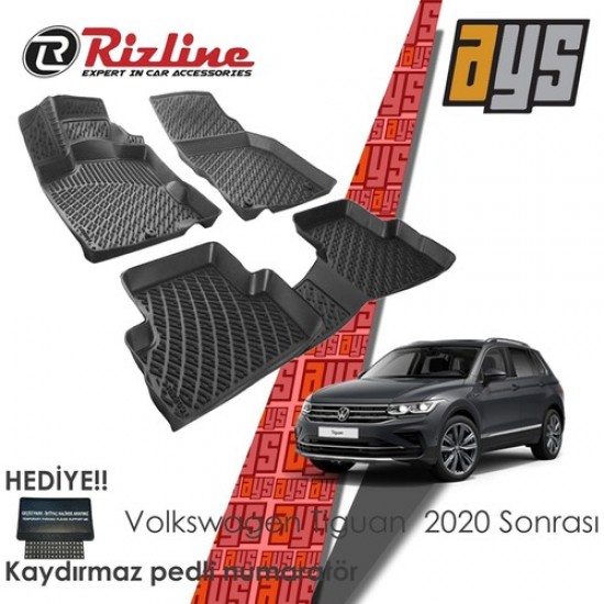 Rizline Us Rizline Volkswagen Tiguan 2020 Sonrası 3D Havuzlu Paspas