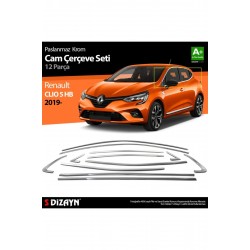 Renault Clio 5 Krom Cam Çerçevesi 12 Parça 2019 Ve Üzeri