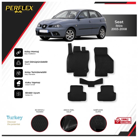 SEAT IBIZA 2003-2008 3D HAVUZLU PASPAS 