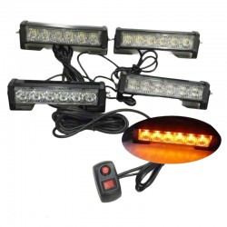 Çakar Lamba Power Ledli 4lü Kırmızı-Beyaz/Mavi-Beyaz 12V/ LAPA194