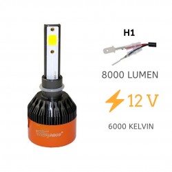 Led far ampulü beyaz 48W 12V 8000LM H1 / LAAM93