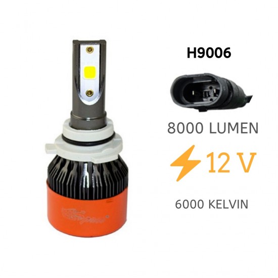 Space Led Far Ampulü Beyaz 48W 12V 8000LM H9006 / LAAM98