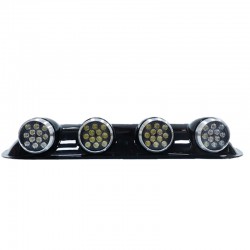 Offroad Sis Lambası 12x4 Led Yuvarlak Siyah /LASS243