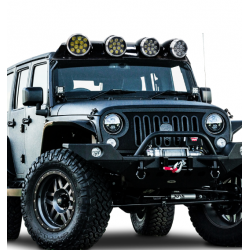 Offroad Sis Lambası 12x4 Led Yuvarlak Siyah /LASS243