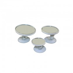 Space Renkli Ayna Seti - 3lü Beyaz / AYDS100