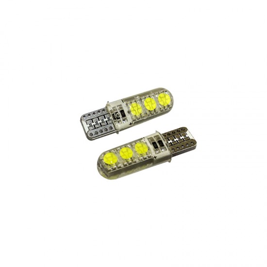 T10 ampul HP led silikon kaplı beyaz 12V / LAAM536