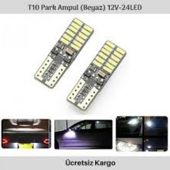 T10 Dipsiz Led Ampul 12 Volt