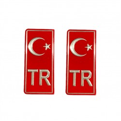 Tr plaka sticker (2 adet ) / YACIY01