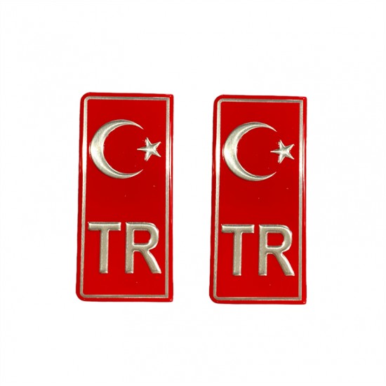 Tr plaka sticker (2 adet ) / YACIY01