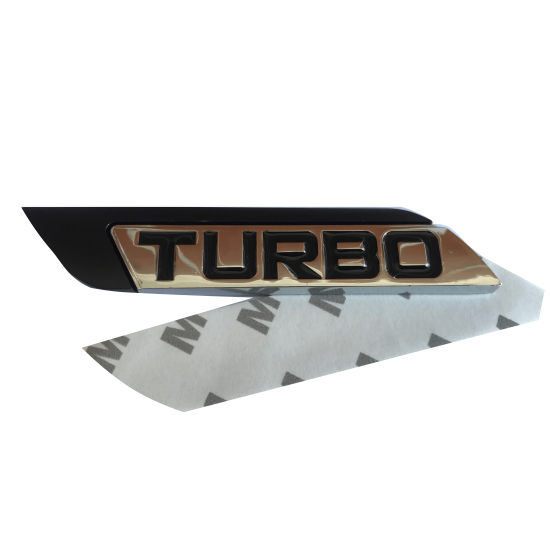 Universal Turbo Fender Sticker Metal Arma