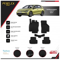 Volkswagen Golf 8 2021+ 3D Havuzlu Paspas